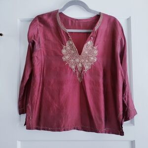 ✨ 4/$15 Vintage Silk Shirt From India